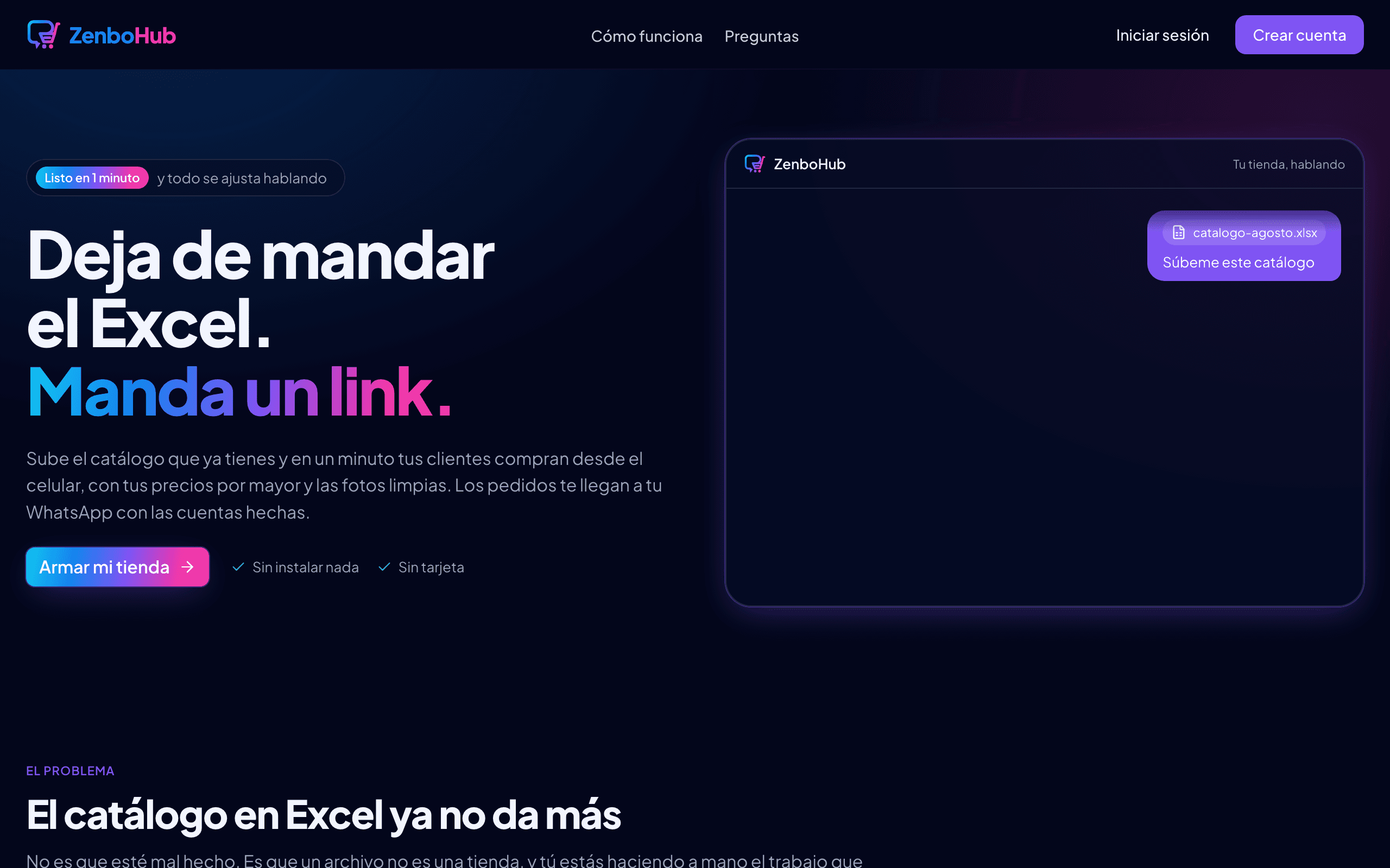 Pantalla de ZenboHub